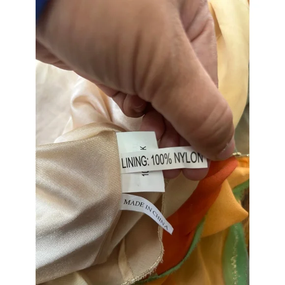 NWT Mandalay 100% Silk Mylticolored Midi Dress w/Gemstone&Beaded embellishment 4 - Picture 13 of 13